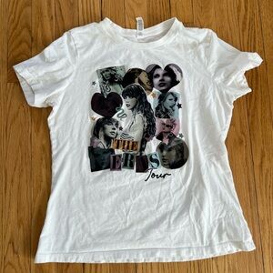 Taylor Swift Eras Tour White Vinyl Graphic Tour T-Shirt